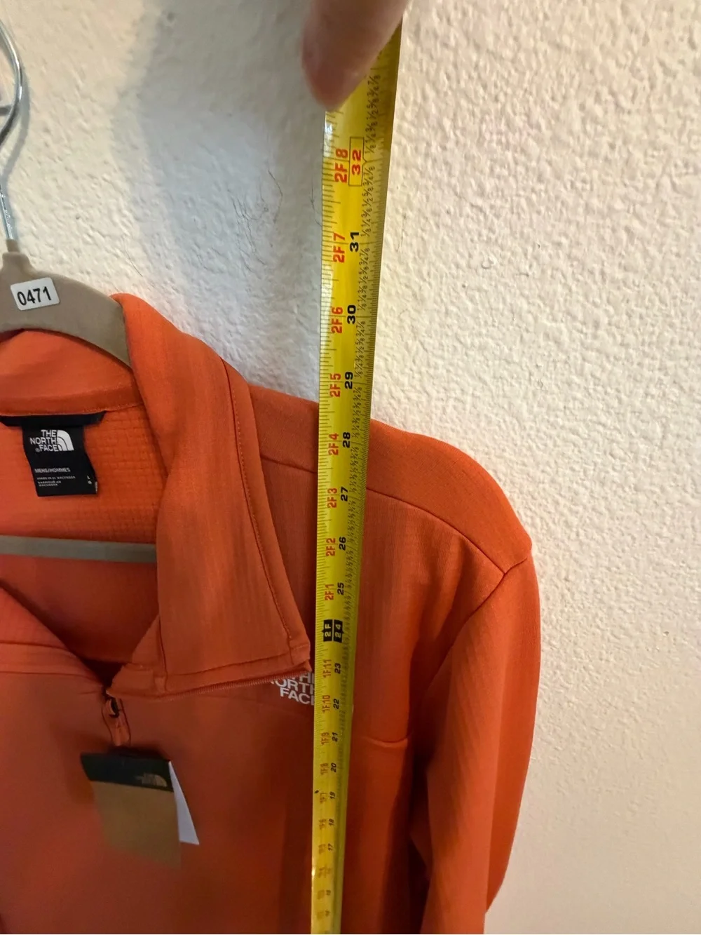 The North Face Men's Orange Half-Zip Lightweight Shirt Jacket
